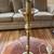 BEAUTIFUL  VINTAGE  BRASS  LAMP  WITH  GORGEOUS  INTRICATE  SHADE 5 thumbnail