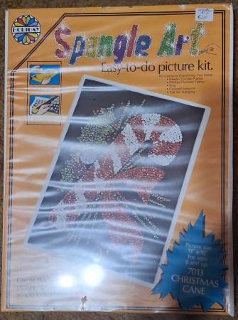 NEW Spangle Art #7013 Christmas Cane Picture Kit 1