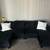 Black velvet sectional 2 thumbnail
