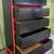 Five-Drawer Chest of Drawers, Painted Black and Red 2 thumbnail