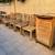 FOUR Rustic Teak Dining Armchairs w/ Sculpted Seat-Outdoor Patio Chair 13 thumbnail