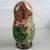 Vintage Russian Christmas Matryoshka Doll with 4 Ornaments Inside 7 thumbnail