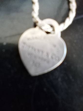 Tiffany $ Co Please Return Sterling Heart Pendant Necklace Please Return pendant 1