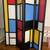 Screen room divider partition MCM Piet Mondrian style 6ft tall vintage 3 thumbnail