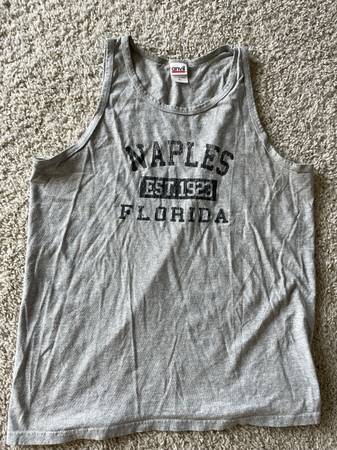 Men's Naples Florida gray Tank Top large 1
