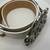 Acne Studios Designer Brand Womens White Leather with Silver Buckle Belt 2 thumbnail