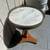 Marble Top Pedestal Side Table with Brass Gallery 3 thumbnail