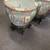 Vintage pair of Asian large fish bowl planters flower pots with stand 2 thumbnail
