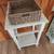 Beachy end table, shelf & basket drawer bathroom/bedside nightstand 7 thumbnail
