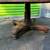 Antique vintage Mahogany leather top pedestal coffee table 4 thumbnail