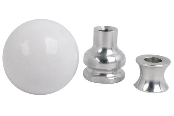 Steeda Mustang White Cue Ball Shift Knob w/ Collar (1979-2010) NEW [1] 1