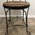 Old Black Wrought Iron Ice Cream Parlor Chair Original Oak Seat 3 thumbnail