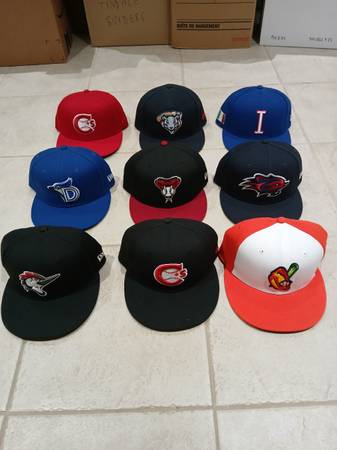 9- NEW ERA MINOR LEAGUE BASEBALL CAPS - NEW 1