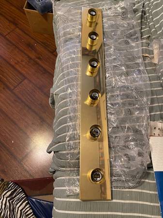 Brass Bathroom Light Fixture 36" 1