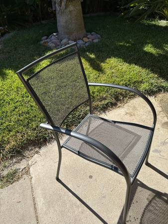 Outdoor Chair Set of 6 Anthracite, powder-coated steel - $60 (san jose south)63471480189185122