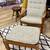 Teak Wood Beige Upholstered High Back Lounge Chair 2 thumbnail