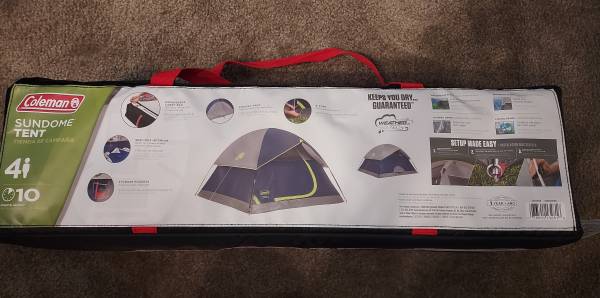 NEW Coleman Sundome Tent 4 Person -10 Minute Setup for Camping Navy 1