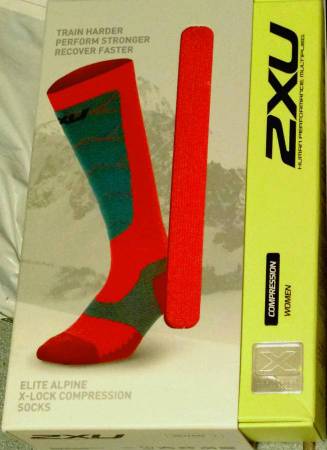 2XU Elite Compression Alpine Socks- Women's Large 1