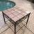 NICE SQUARE ARTISTIC METAL COFFEE TABLE WITH CERAMIC TILES TOP 3 thumbnail