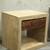 Modern Handmade Solid Concrete nightstand Tan W/ walnut drawers 1 thumbnail