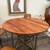 Crate and Barrel 48” Acacia and Brass Dining Table 1 thumbnail