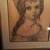 Vintage Framed Charcoal Drawing of Girl Signed 4 thumbnail