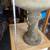 Antique Ornate Cast Cement Concrete Bird Bath Pedestal SIGNED! 10 thumbnail