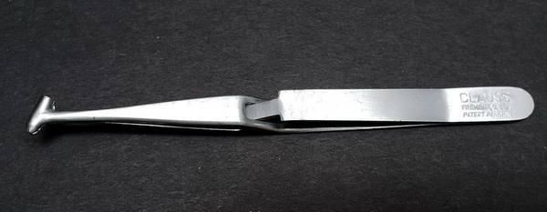 Clauss AW26 Bullet-Head Anti-Wicking Tweezer Tool for Soldering 1