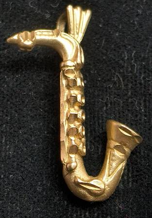 🎷🎷🎷 14k GOLD SAXOPHONE CHARM 🎷🎷🎷 1