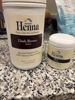 Dark brown and black henna 1