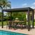New Premium 6-Person Outdoor Dining Table with Umbrella Hole, 67” Heavy-Duty H 8 thumbnail