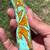 Beautiful custom-made Damascus steel with beautiful handle Skinner hunting knife 5 thumbnail