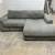 Ashley 2-Piece Gray Corduroy Sectional Couch 4 thumbnail