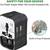 Universal adapter with ac outlet 5 usb ports (3C2A) for US/EU/UK/AU 4 thumbnail