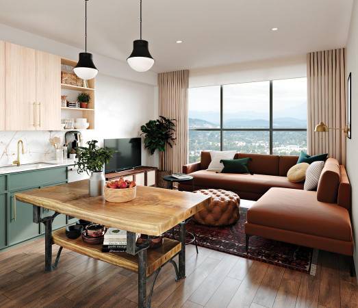 $1,460 / 412ft2 - Estudio y 1 dormitorio excepcional para mascotas con vistas impresionantes en la azotea (Buckman)63672530502913120