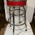Vintage Cosco Soda Fountain Swivel Chrome Red Vinyl Stool 1 thumbnail