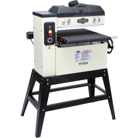 Drum Sander- SHOP FOX W1854 18" 1.5 HP OPEN-END DRUM SANDER W/VARIABLE 1