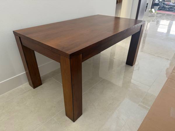 Very Solid, Natural Wood and Like-New Dining Table 1