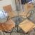 19th century Wicker French Wrought Iron Cane Folding Chairs & Table 1 thumbnail
