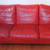 Red Leather Plush Sofa 1 thumbnail