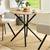 Homy Casa · Fontana Modern Round Dining Table, Oak Top + Black Legs — 1 thumbnail