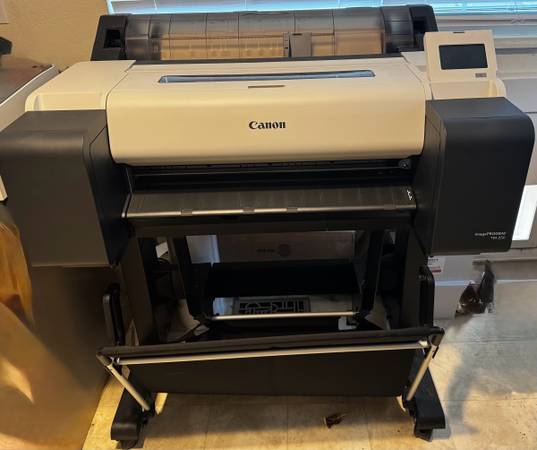 Canon imagePROGRAF TM-250 24” Large Format Printer + Stand — AS-IS (Cyan Iss 1