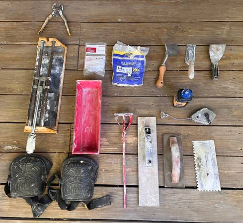 Floor tiling tools, complete set 1