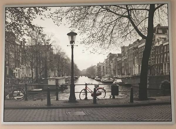 Vintage Vishult "Amsterdam" B&W Canvas Art (Extra Large) 1