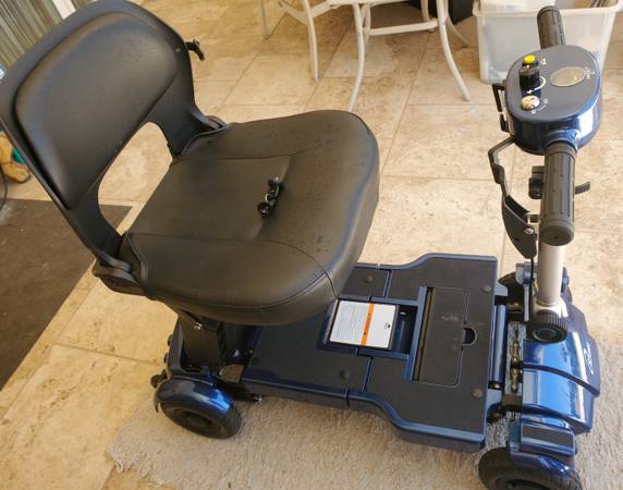 foldable Mini-Scooter, iLiving i3, blue metallic, as new 1