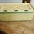 Vintage yellow and green enamelware rectangular refrigerator pan. 1 thumbnail