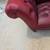 Burgundy Chaise Faux Leather couch-$0 Delivery 4 thumbnail