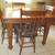 Five Leg Oak Table + TEN Leaves each 10” wide + Leaf Storage + SIX Cha 10 thumbnail