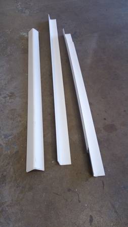 White Plastic Angle, extrusions trim, angle divider H 1