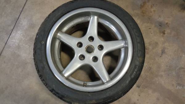 RACING DYNAMIC PORSCHE 911 930 FRONT 17" WHEEL W/TIRE 1
